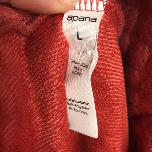 Apana Pullover Quilted Light Red Peach Pullover L - Picture 4 of 4